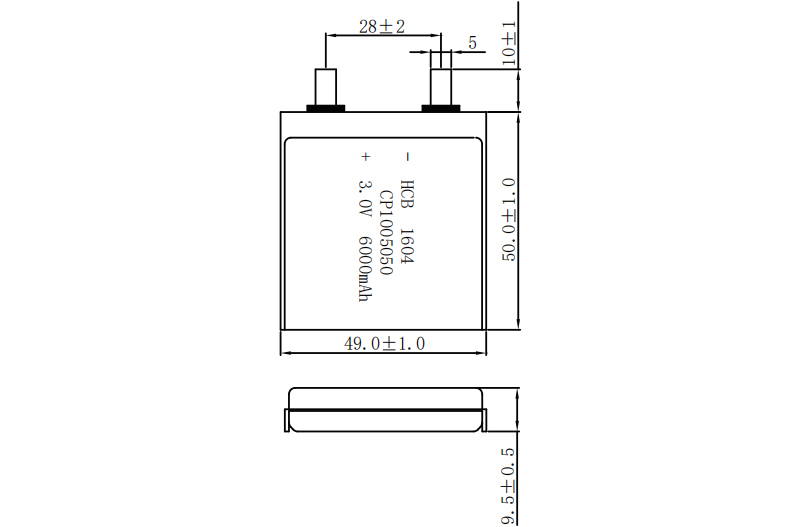 CP1005050 Lithium Pouch Cell