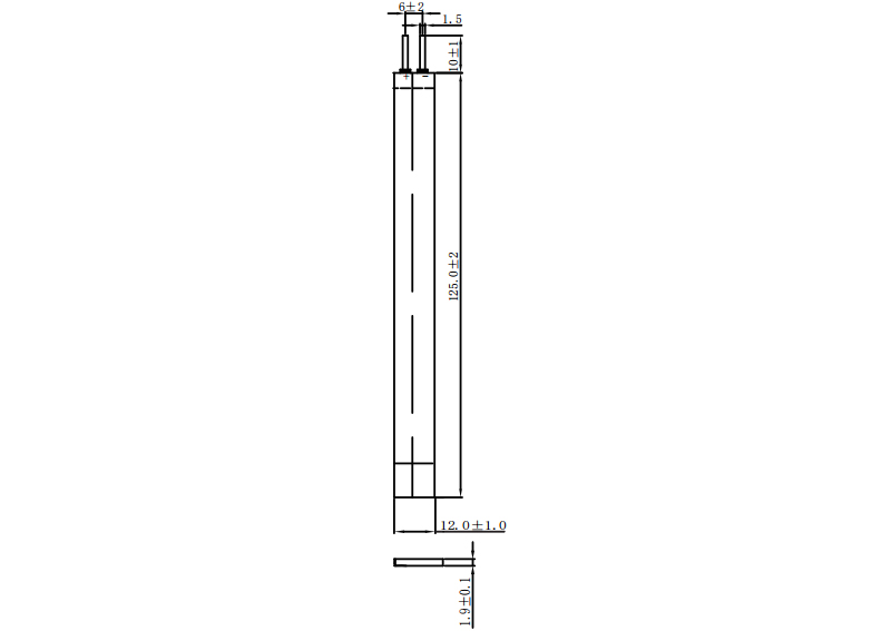 CP2012120 Lithium Pouch Cell