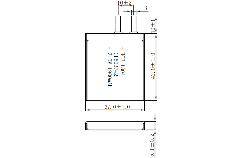 CP503742 Lithium Pouch Cell