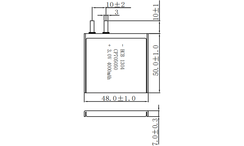 CP705050 Lithium Pouch Cell