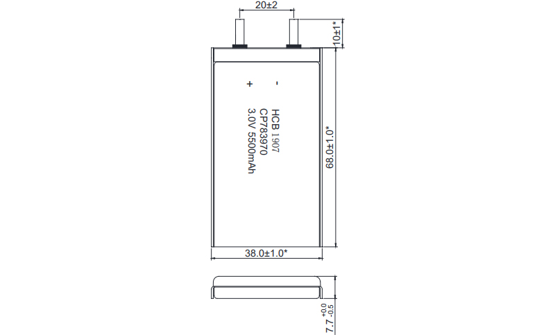 CP783970 Lithium Pouch Cell