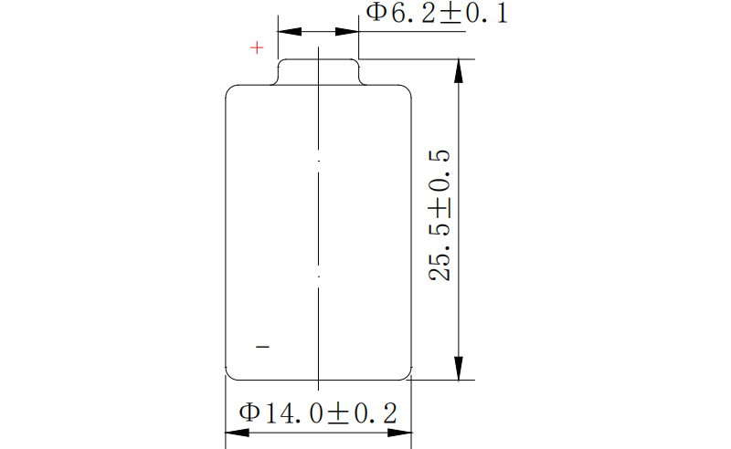 CR14250 Li-MnO2 Cylindrical Battery/Lithium Manganese Dioxide Battery