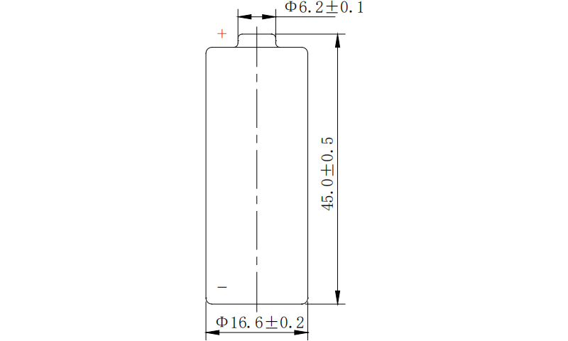 CR17450 3V Battery Drawing