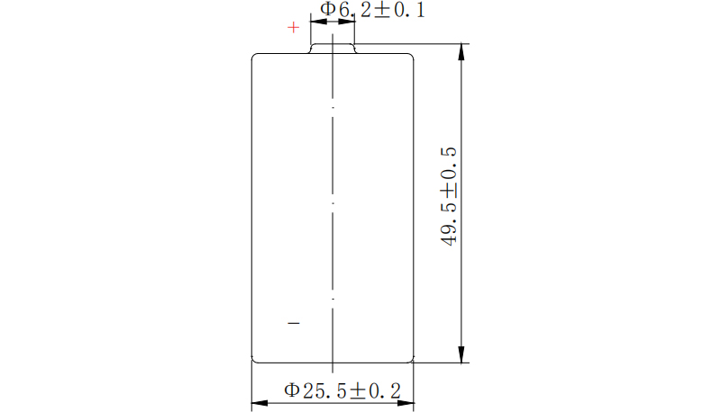 CR26500 Battery Technical Drawings 