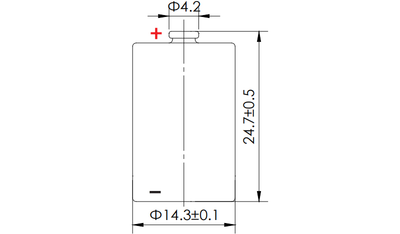 ER14250 Li-SOCl2 Cylindrical Battery/Lithium Thionyl Chloride Cell