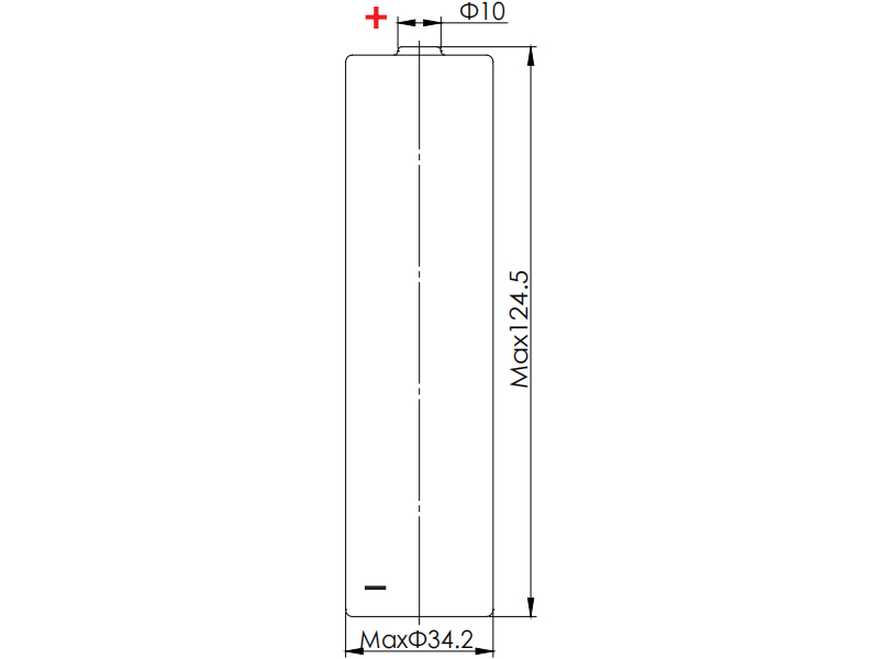 ER341245 Li-SOCl2 Cylindrical Battery/Lithium Thionyl Chloride Cell